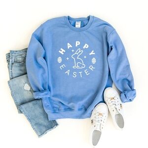Blue 'Happy Easter' Sweatshirt